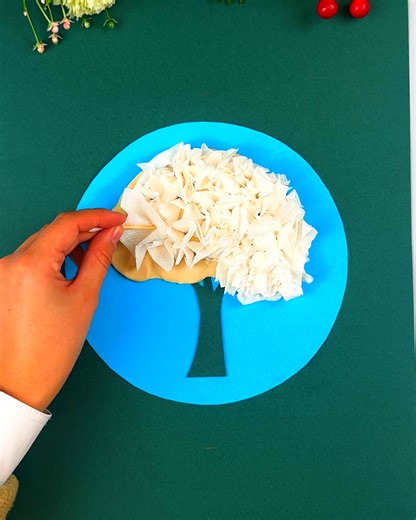 Winter art project kids can make❄️☃️