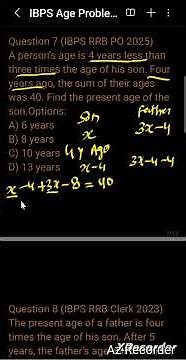 Aptitude Age Questions | Easy Tricks to Crack SSC & Bank Exams