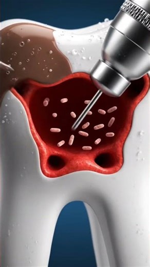 Rct procedure 3d animation #dreamscreenai #dentist #smiledesigndental #dentalclinic