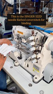1.3K views · 63 reactions | Meet the SINGER 522D 3-needle flatbed coverstitch built for binding and activewear. Smooth, stretchy hems in one pass ⚡️ Ideal for T-shirts, leggings & sportswear production. Pre-assembled with table & stand • Servo motor included Free shipping to 35 U.S. states  Comment USA for full specs & price  #Singer522D #singerindustrial #coverstitch #sewingmachinesusa #freeshippingusa | Supra Sewing | Facebook