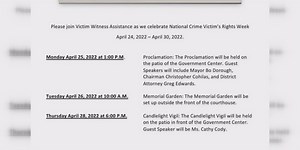 Mother speaks out for National Crime Victims’ Rights Week