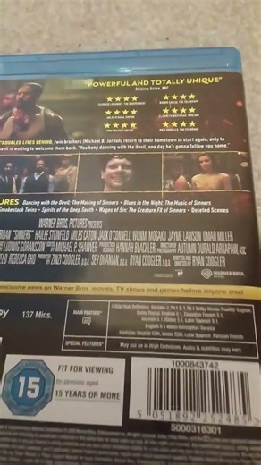 Sinners Blu-Ray Overview (UK) #sinners #ryancoogler #michaelbjordan #bluray #movie #horror #film
