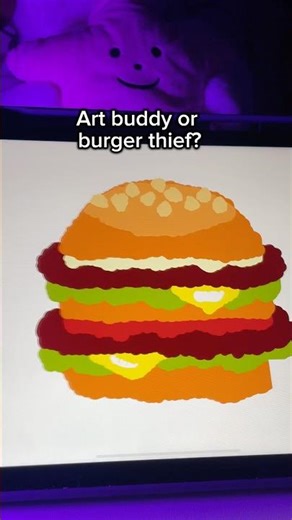 Art buddy or burger thief? #artworkout #multiplayer #ipadgame