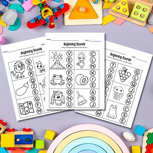 Beginning Sounds Worksheet | Phonics Activity for Preschool & Kindergarten | Letter Recognition | Alphabet Sound Matching | Printable PDF - Etsy Canada