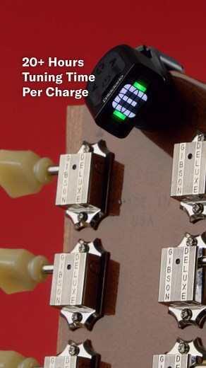 The Rechargeable Micro Headstock Tuner is the ultimate tuning companion for any environment. The sleek, compact design attaches discreetly to your instrument’s headstock, ensuring fast and accurate tuning in seconds. It features an ultra bright, full-color LED display with four viewing angles for easy visibility and a USB-C rechargeable battery that's good for more than 20 hours of tuning per charge. 6” USB-C cable included. | D'Addario and Co.