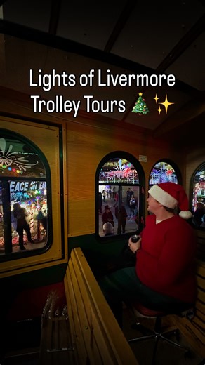 Hop on the Lights of Livermore Trolley Tour to see the best of Livermore’s lit up holiday displays, including Deacon Dave’s House of the Dove (one of last year’s winners of ABC’s The Great Christmas Light Fight!) 🎄✨ 🚎 Pick from a family-friendly tour that meets in Downtown Livermore or a 21 only tour that meets at Concannon Vineyard and begins with a wine tasting. 📅 Tours run every night starting Friday, Dec 5 through Tuesday, Dec 23 ⏰ Tour Times (2 tours per night): Family tours start at 6pm