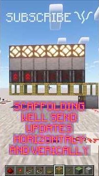 Send signals HORIZONTAL or VERTICAL with SCAFFOLDING! | Redstone with PsiVolt #minecraft #redstone