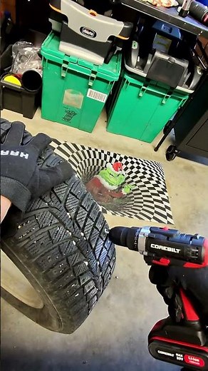 Fastest way to remove studs from a winter tire #tires #winter #snow #hack #wheels