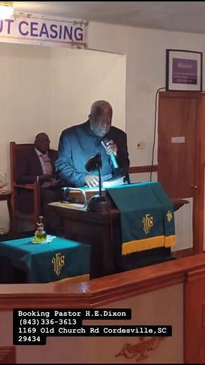 Pastor H.E. Dixon live at The Place Of Prayer Tabernacle Huger SC Bishop Torrest Richardson host Pastor | Jarell Smalls & Company