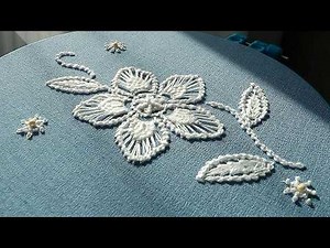 Gorgeous Lace Flower Embroidery | Detailed Petal Filling Technique