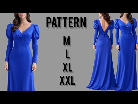 Pattern making for a women’s formal dress ✂️simple and easy, perfect for beginners✅️