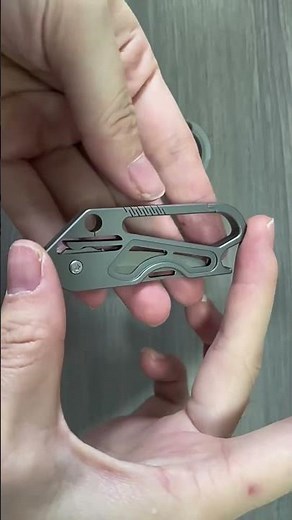 Upgraded EDC Titanium keychain: folding knife & bottle opener #edc #multiuse #2026 #edcgear #tools