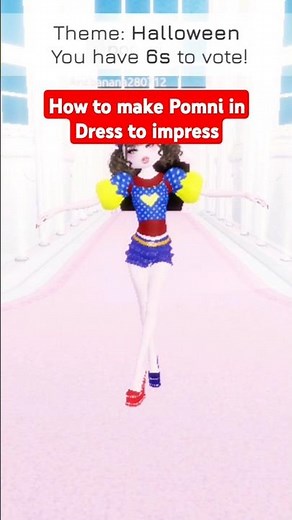 How to make Pomni in Dress to impress