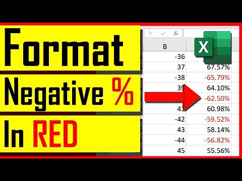 How to Mark Negative Percentage in Red in Microsoft Excel