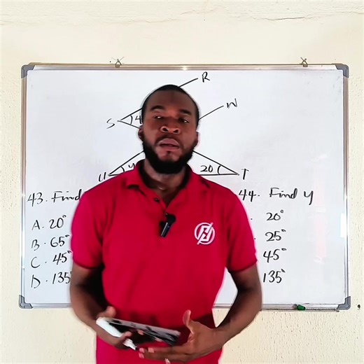 Question 43 and 44 of WAEC 2025 Mathematics examination Objective questions