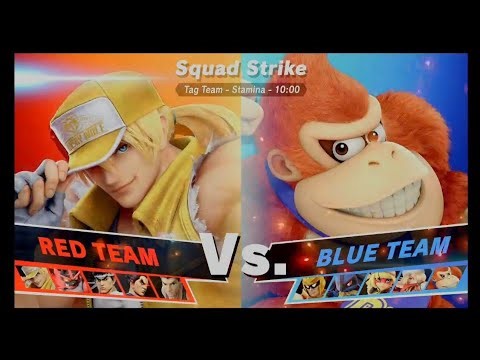 Super Smash Bros. Ultimate - Amiibo Squad Strike 5v5: Team Little Mac VS Team Donkey Kong