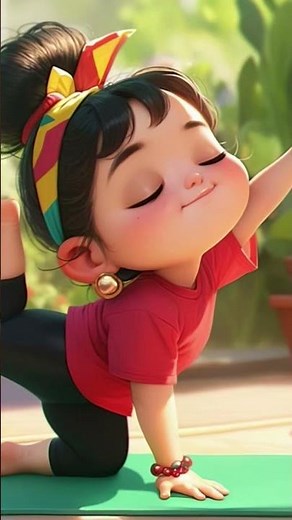 Cute Little Girl Doing Yoga 🧘‍♀️ | Peaceful Morning Vibes 🌞 #Shorts