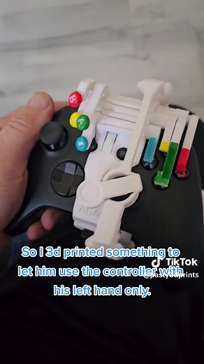 One handed xbox controller adaptor. 3d printing accessibility #disabled #accessibility #xbox #3dprint #3dprinting