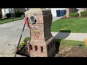 How to support a brick or concrete mailbox