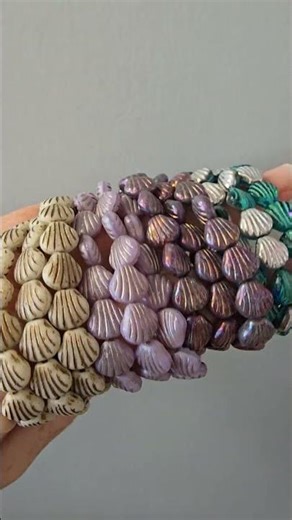 Czech glass shell 🐚 beads #jewelrymaking #czechglassbeads #beads #diyjewelry