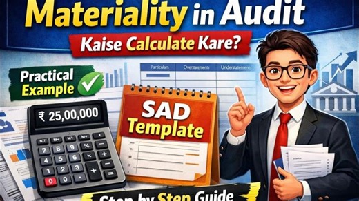 Materiality in Statutory Audit | Calculation + SAD Template Explained with Example | CA Rajni Aggarwal