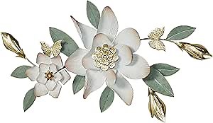 Touch of Class Magnolia Grace Floral Metal Wall Topper