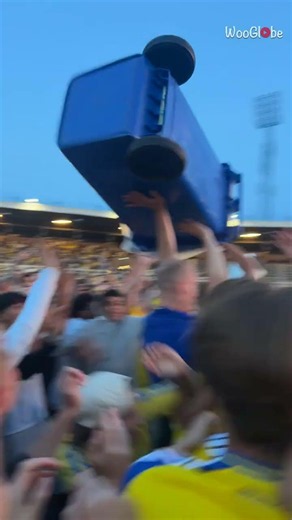 Stockholm Stadium Crowd Tosses Trash Bin in Epic Display || WooGlobe