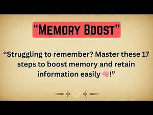 17 Proven Memory Hacks That Will Change How You Remember Everything 🧠 | Learn Faster