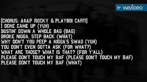 RAF Lyrics - ASAP ROCKY | eLyrics.net