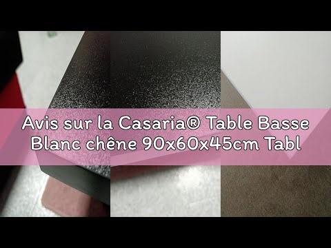 Avis sur la Casaria® Table Basse Blanc chêne 90x60x45cm Table de Salon 50kg Table Basse Moderne Desi