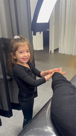 A morning with my mini! Our newest team member Rocci… offers hand massages, dancing, a laugh but must come with a $2 tip! Day made 😍💖🎀 #themakeupmirror #salon #minime | The Makeup Mirror