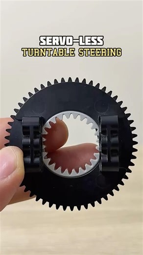 Servo-less Turntable Steering #lego #legotechnic #steering #mechanism