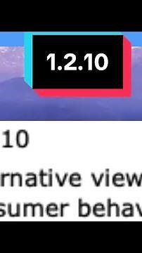 1.2.10 ‘Alternative views of consumer behaviour’