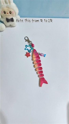 DIY Viral Fish Keychain 🐟✨ #diy #craft #keychain #shorts