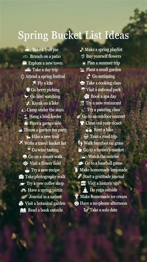 Ultimate Spring Bucket List (Best Things to Do!)
