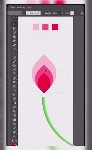 How to Design a Flower Fast in Illustrator 🌸⚡ #vectorflower, #illustratortutorial