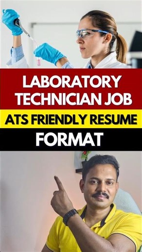 Medical Laboratory Technician ATS Resume Format #datacityonline #resumeformat #atsfriendly #cvmaker