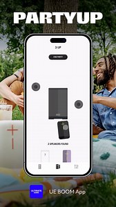 Take total control of your sound with the UE | BOOM App. 📱 PARTY UP and connect up to 150 speakers—including BOOM 4, MEGABOOM 4, EVERBOOM, EPICBOOM and HYPERBOOM—to fill every corner with epic sound. 🎶 Unlock, explore, and create your own vibe—anytime, anywhere. 🙌 | Ultimate Ears