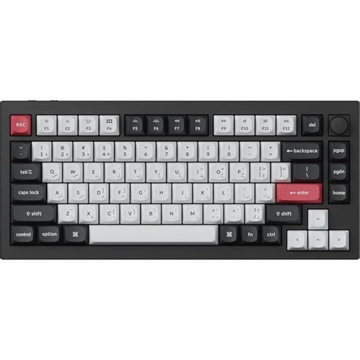 Keychron Q1 HE QMK Wireless Arabic Mechanical Keyboard Carbon Black – Q1H-M1-AR