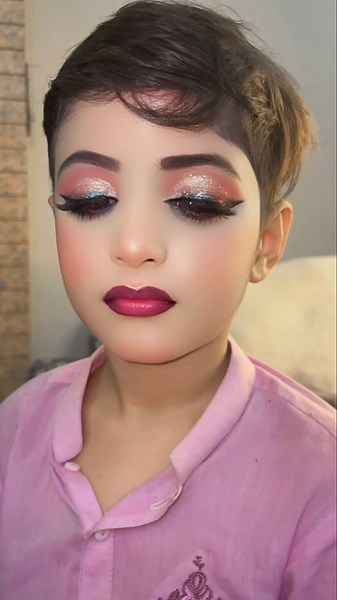 Soft Pink Shimmer Eye Makeup Tutorial/party makeup look #makeup