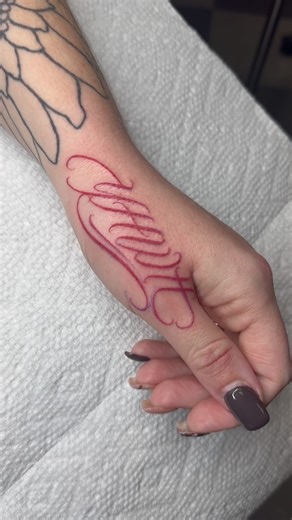 Doug Fountain on Instagram: "“YHWH” Yahweh, name for the God of the Israelites, representing the biblical pronunciation of “YHWH,” the Hebrew name revealed to Moses in the book of Exodus. . . . . . . . . #letteringtattoo #tattoo #lettering #tattoos #ink #inked #letters #tattooartist #nctattooers #calligraphy #tattooart #script #tattooed #scripttattoo #customlettering #letteringcartel #redlettering #blackwork #letteringart #blackandgreytattoo #redtattoo #blackworktattoo #tattoolettering #thumbtat