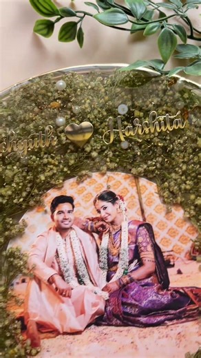 Wedding Varmala Preservation in a Resin frame ✨