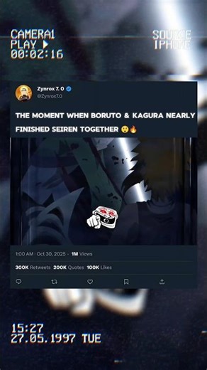 The moment when Boruto & Kagura nearly finished Seiren together 😲🔥 #naruto #boruto