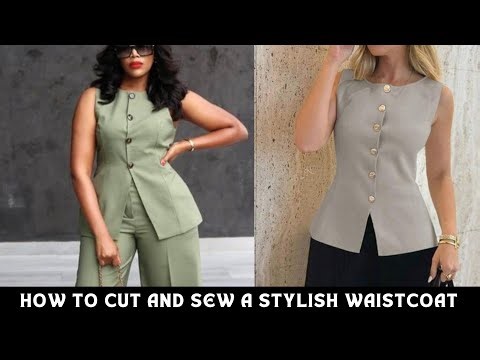 How to Cut and Sew a Vest Jacket | Detailed | Stylish Waistcoat Cutting & Stitching Tutorial | #diy