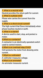 Basic electrical Interview questions and answers for Electricians and Engineers #shortsreels #viralphotochallenge #share #shortdrama #short #vi | electrical knowledge