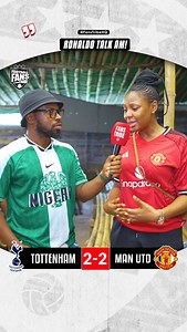 55K views · 4.7K reactions | TOTTENHAM 2-2 MANCHESTER UNITED / Watch the FULL INTERVIEW on YouTube via link in Comments ️ / We have been Nominated for CREATOR OF THE YEAR TIKTOK AWARDS 2025 - LINK IN COMMENTS TO VOTE  #nigeria #footballvideo #Tottenham #manutd #premierleague #tiktokawardsSSA | Football Fans Tribe | Facebook