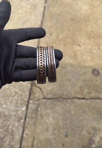 Custom Handmade Copper and Stainless Steel Bracelet Jewelry