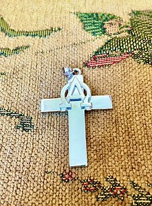 Sterling Silver Alpha & Omega/ Christian Cross Pendant/revelation Jewelry/bible-inspired Jewelry/baptism Gift - Etsy UK