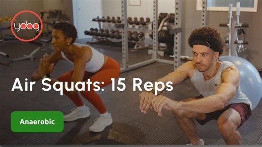 Anaerobic: Air Squats: 15 Reps | Nancy Jamison