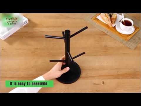 Watch full review-Mug Holder Tree Review | Stylish Wooden Coffee Cup Organizer for Kitchen #gadgets